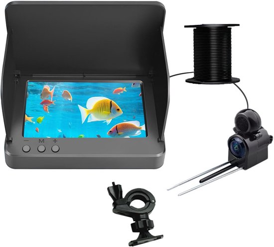 Onderwaterviscamera, Fishfinder Professionele 4.3inch IPS HD Scherm Onderwater Fishfinder Camera for Bootvissen Zeevissen IJsvissen voor meerboot-kajak-ijsvissen(Color:30m