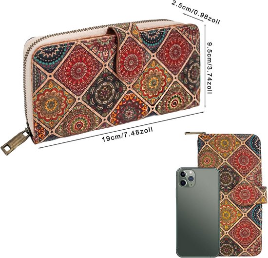 Simaru Portemonnee, portemonnee, veganistisch, van kurk voor dames, RFID- bescherming, portemonnee voor 6 kaarten, biljetten en munten, elegante sluiting, duurzame en robuuste portemonnee, beige, One Simaru Portemonnee, portemonnee, veganistisch, van kurk voor dames, RFID- bescherming, portemonnee voor 6 kaarten, biljetten en munten, elegante sluiting, duurzame en robuuste portemonnee, beige, One
