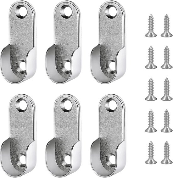 Allecto Plus - 2 stuks RVS U-vormige houders voor ronde buizen