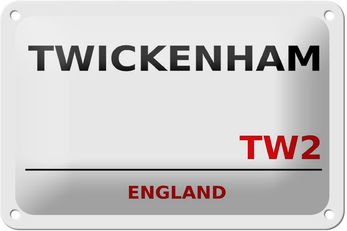 Blechschild England 18x12cm Twickenham TW2