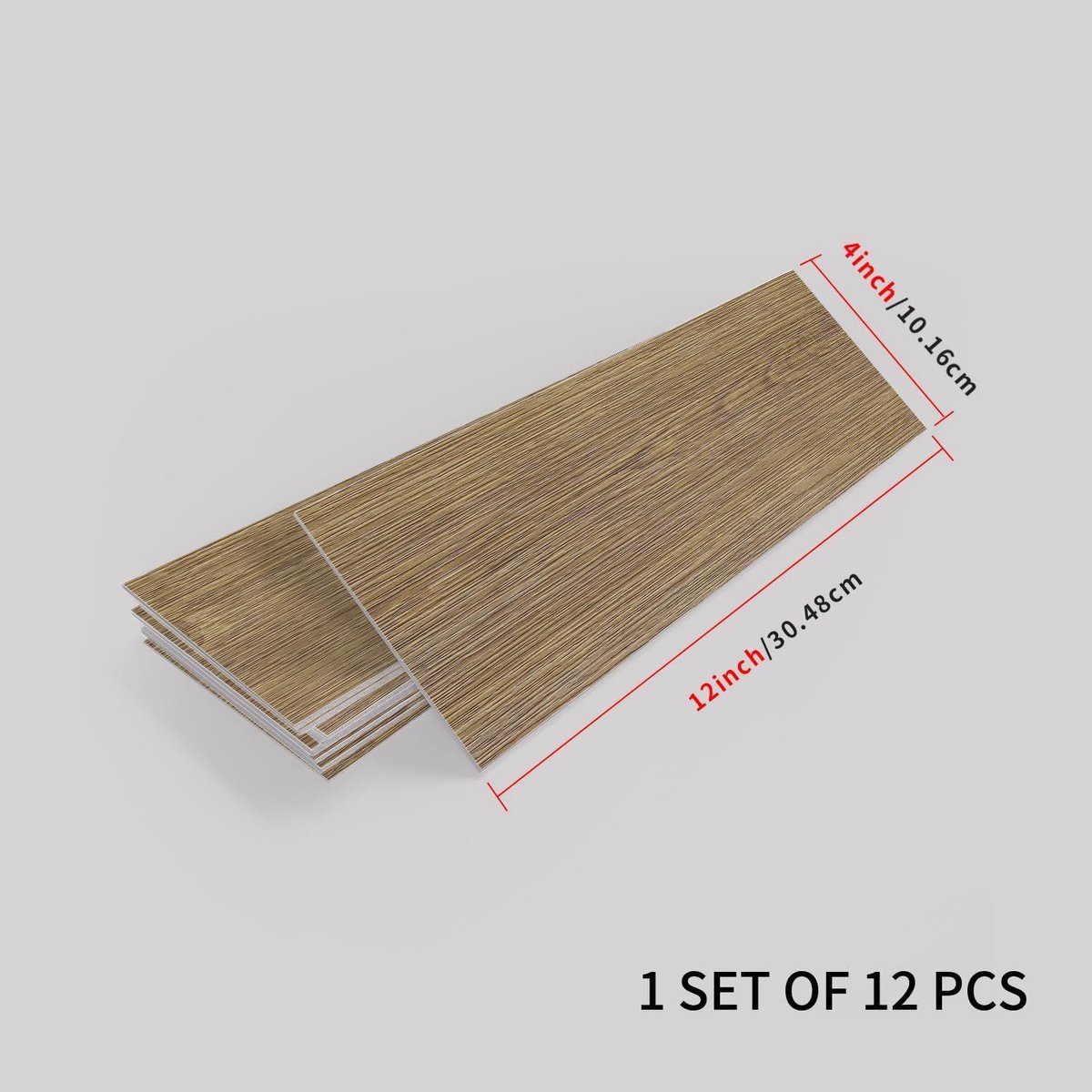 Tegelstickers met Houten Effect - Set van 12 Stuks voor Keuken en Badkamer - 3D-wandpanelen - Retro Zelfklevende Waterdichte Muursticker - Doe-het-zelf Metrotegels - 10 x 10 cm