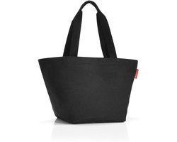 Grote Zwarte Shopper Tas - Ruime Boodschappentas met Binnenvak