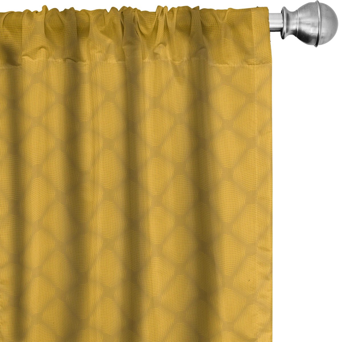 ABAKUHAUS Abstracte Gordijnen – 2x75x225 cm – Mikrofaser – Licht koffiekleur Pale Kaffee Erde Gelb