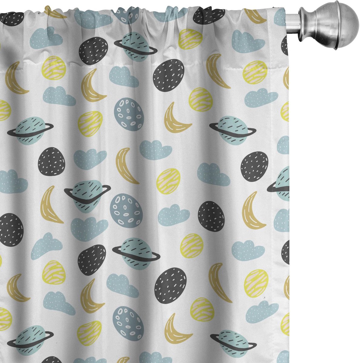 ABAKUHAUS maan gordijnen – 2x75x225 cm – microvezel – roedezak Mehrfarbig