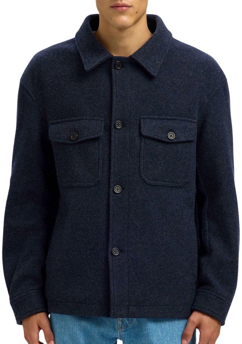Selected Mitch Wool Blend Jas Heren - Maat L