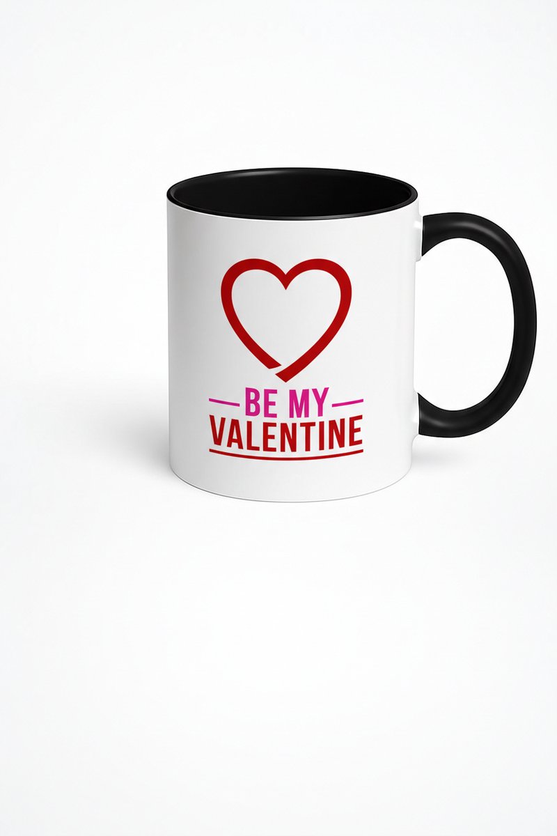 Valentijnsdag Mok 'Be My Valentine' met Hart - Romantisch Cadeau