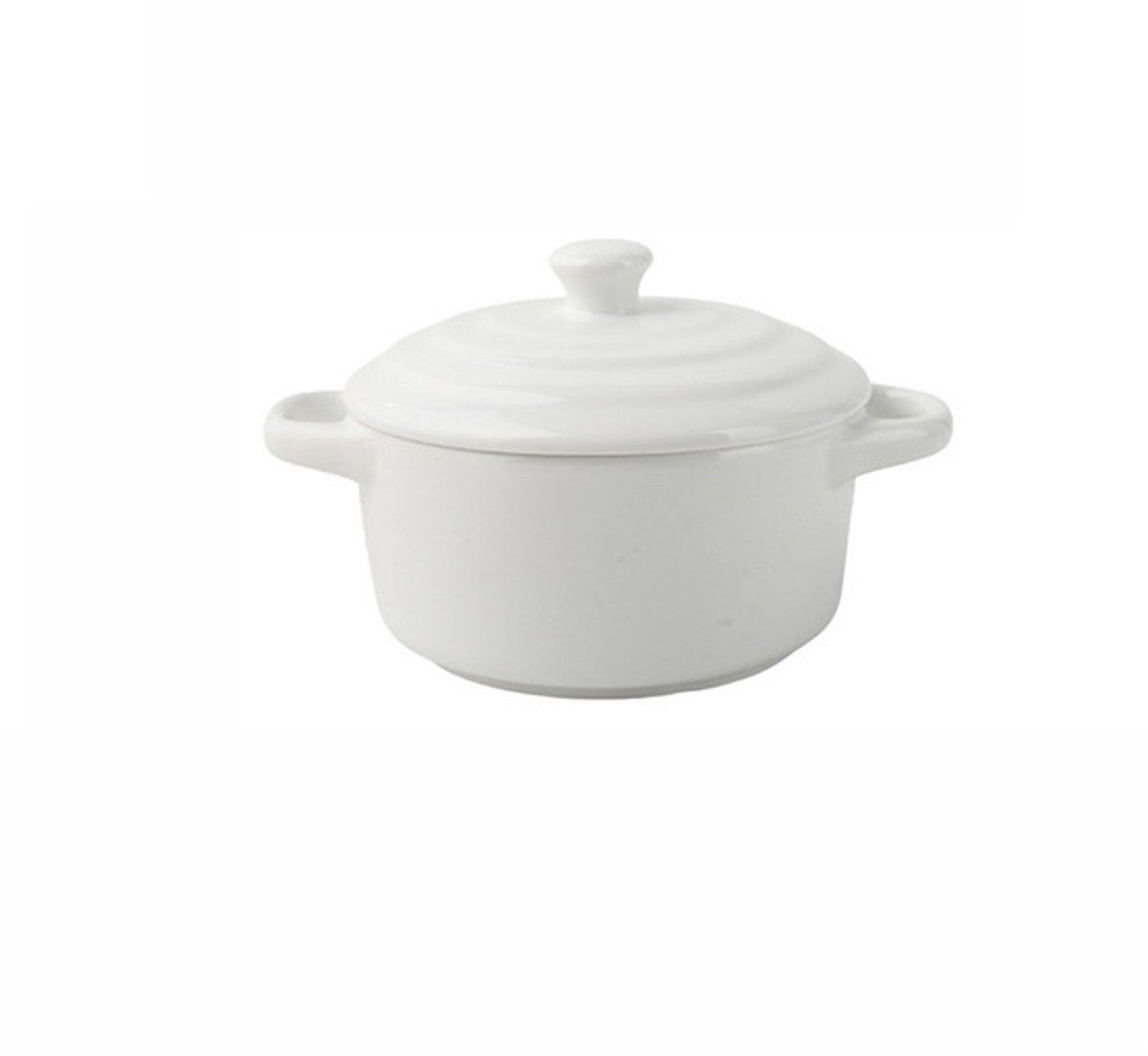 Servies - Schaal - Ovenschaal met dubbele oren - Keramische kom - Groot - 430ml - Wit
