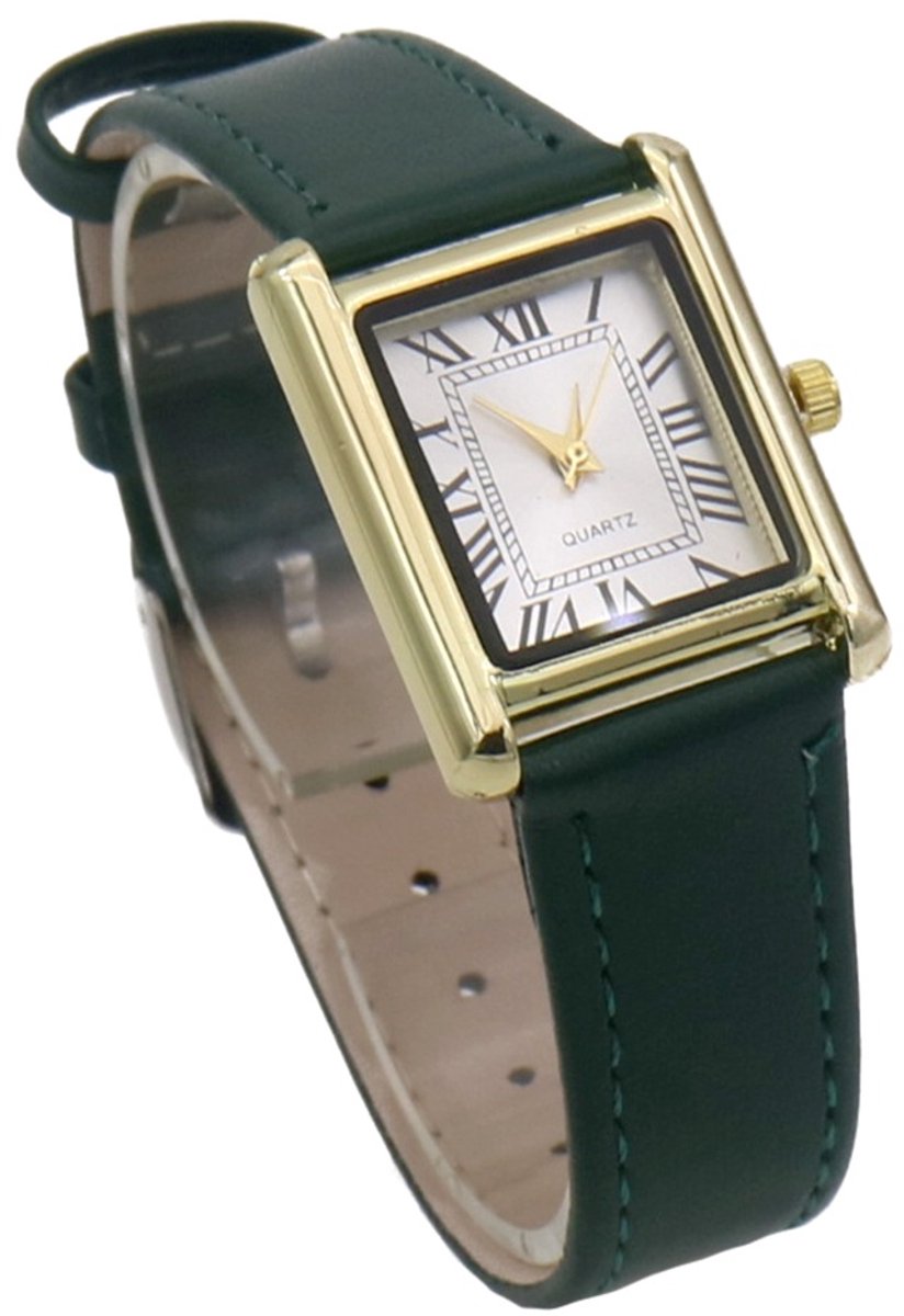 Horloge - quartz - PU band - groen