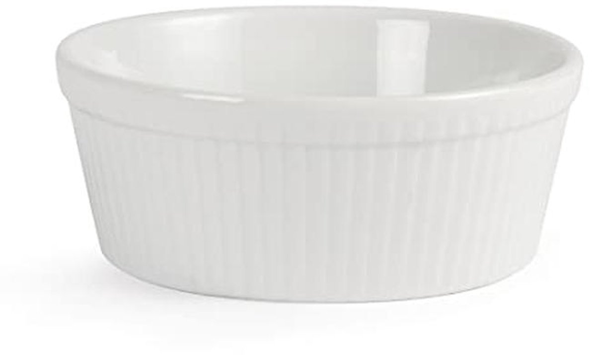 Set van 6 ronde taartvormen van porselein - oven-, magnetron-, vriezer- en vaatwasserbestendig