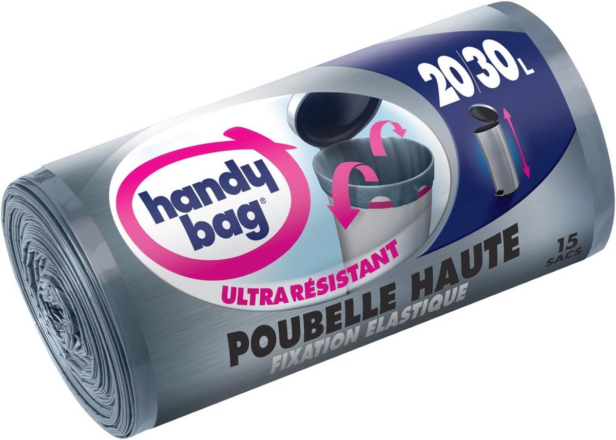 Vuilniszakken 30L - 15 Stuks, Duurzaam en Lekvrij, Geschikt voor Hoge Vuilnisbakken