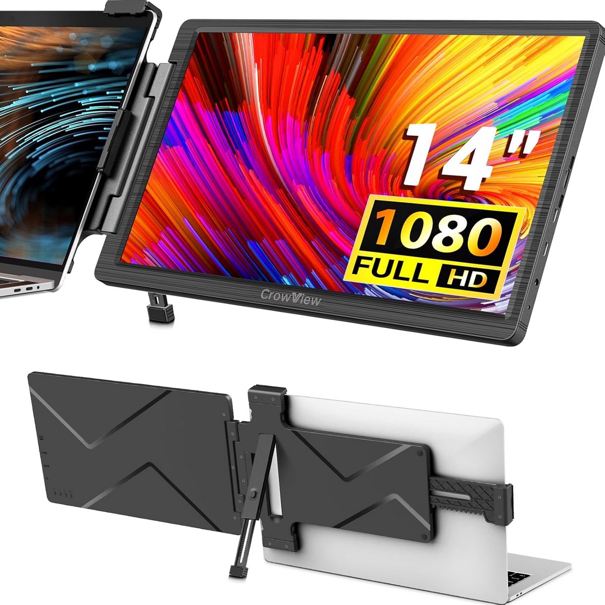 Draagbare Monitor - 14 Inch FHD 1920 x 1080 - Compatibel met Laptop van 13 tot 16,5 Inch