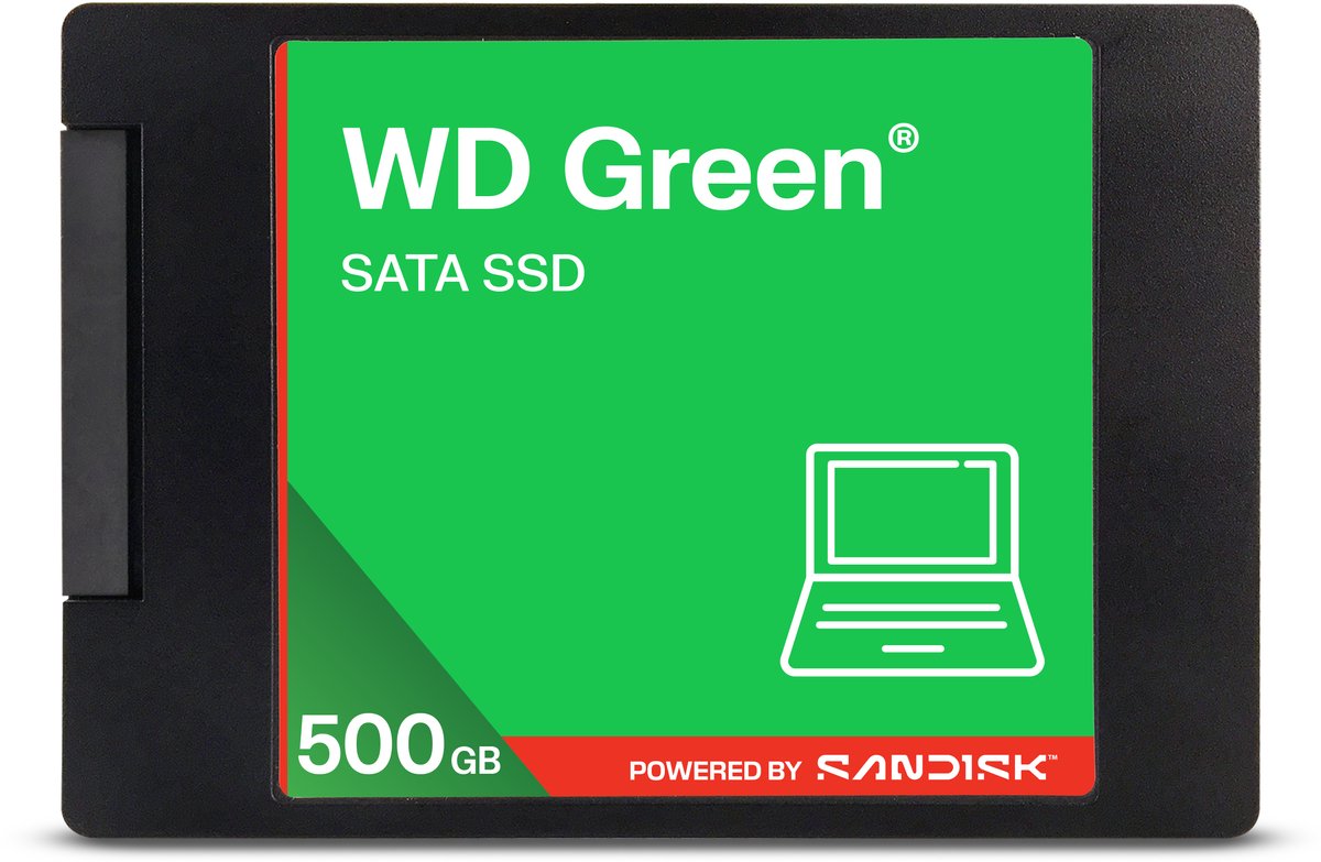 Western Digital Green WDS100T5G0A 500 GB 2.5" SATA III 3D NAND