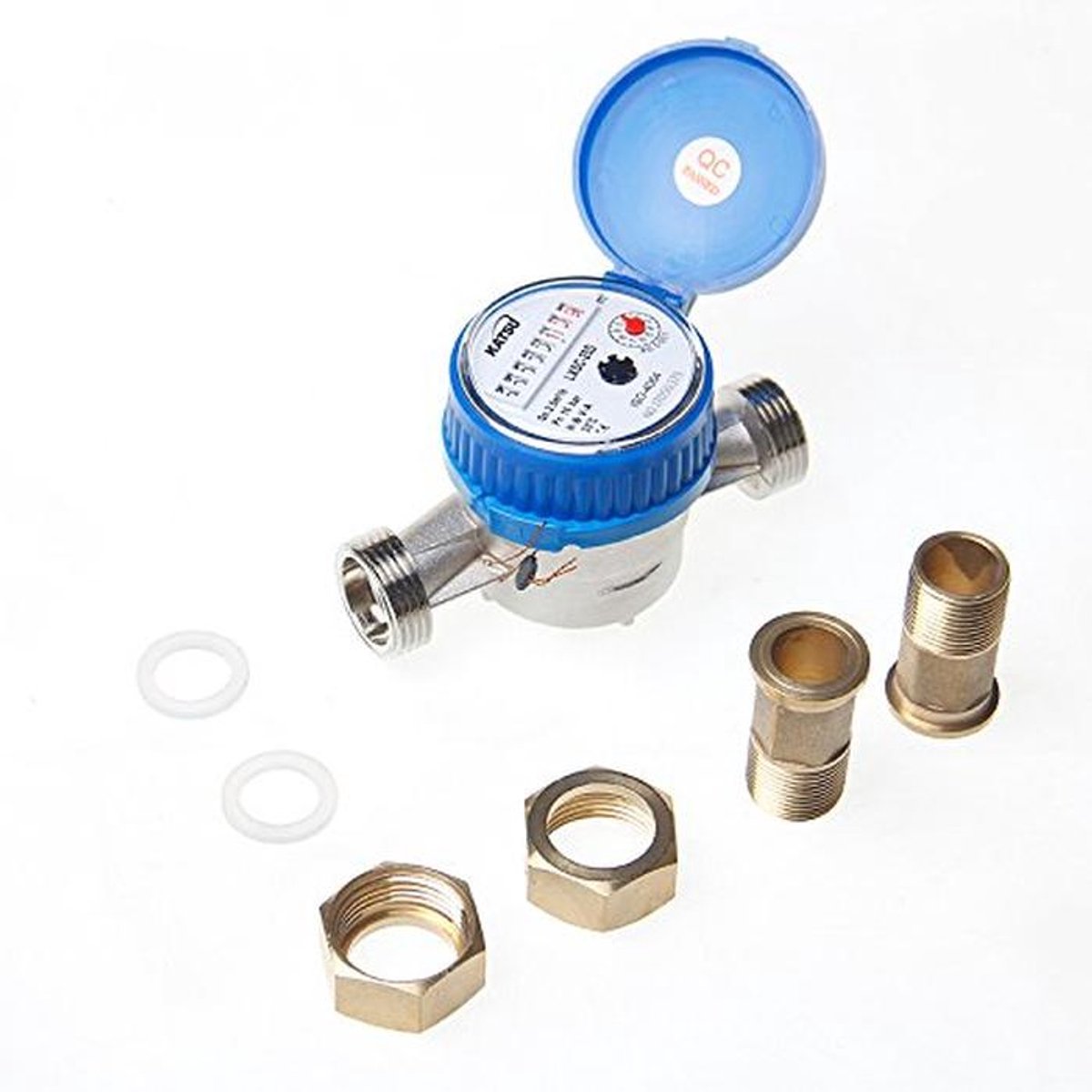 Watermeter 20 mm voor Koud Water – ABS Kunststof Waterstroommeter voor Thuis en Tuin