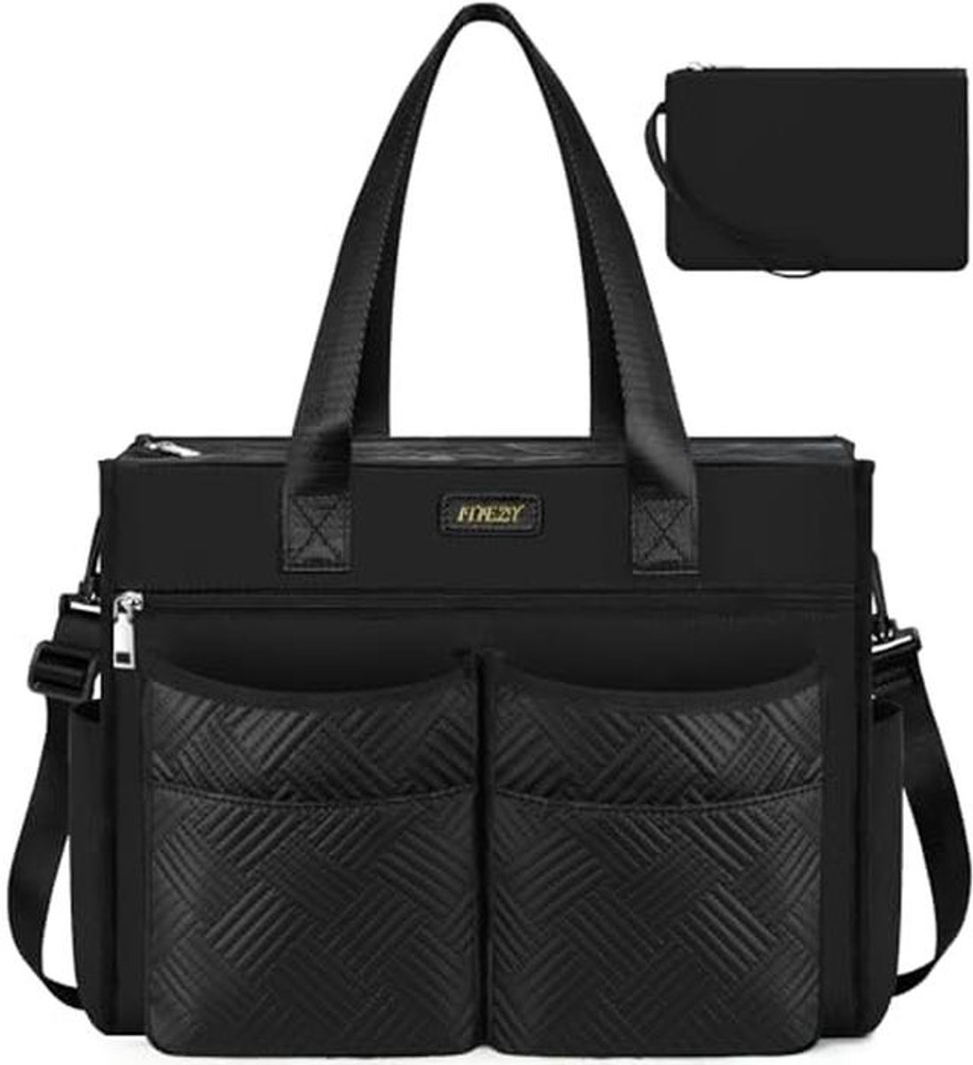 Grote Waterdichte Dames Shopper Tas met 18 Vakken voor Laptop, Werk en Reizen