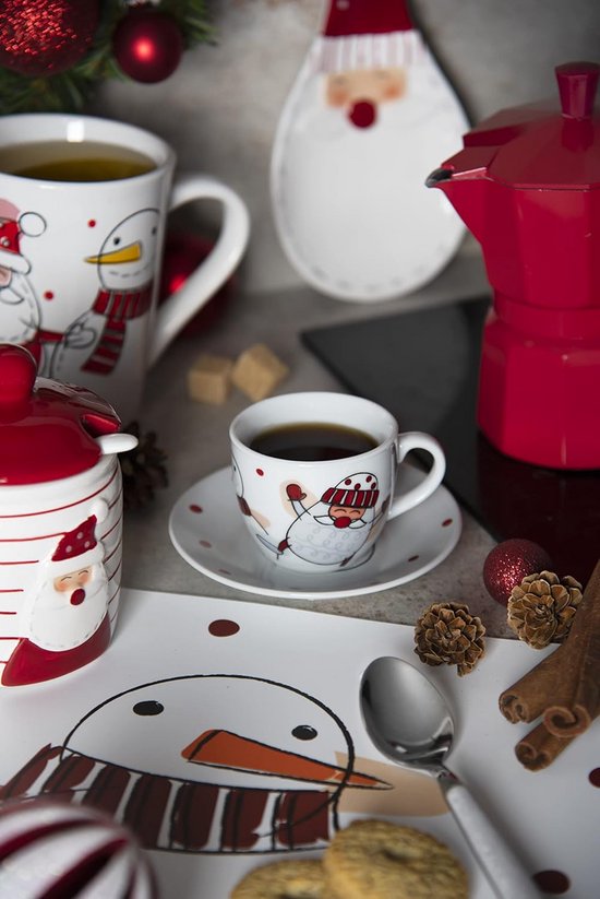 Confezione 6 tazze caffè con piatto fascetta platino - Tognana