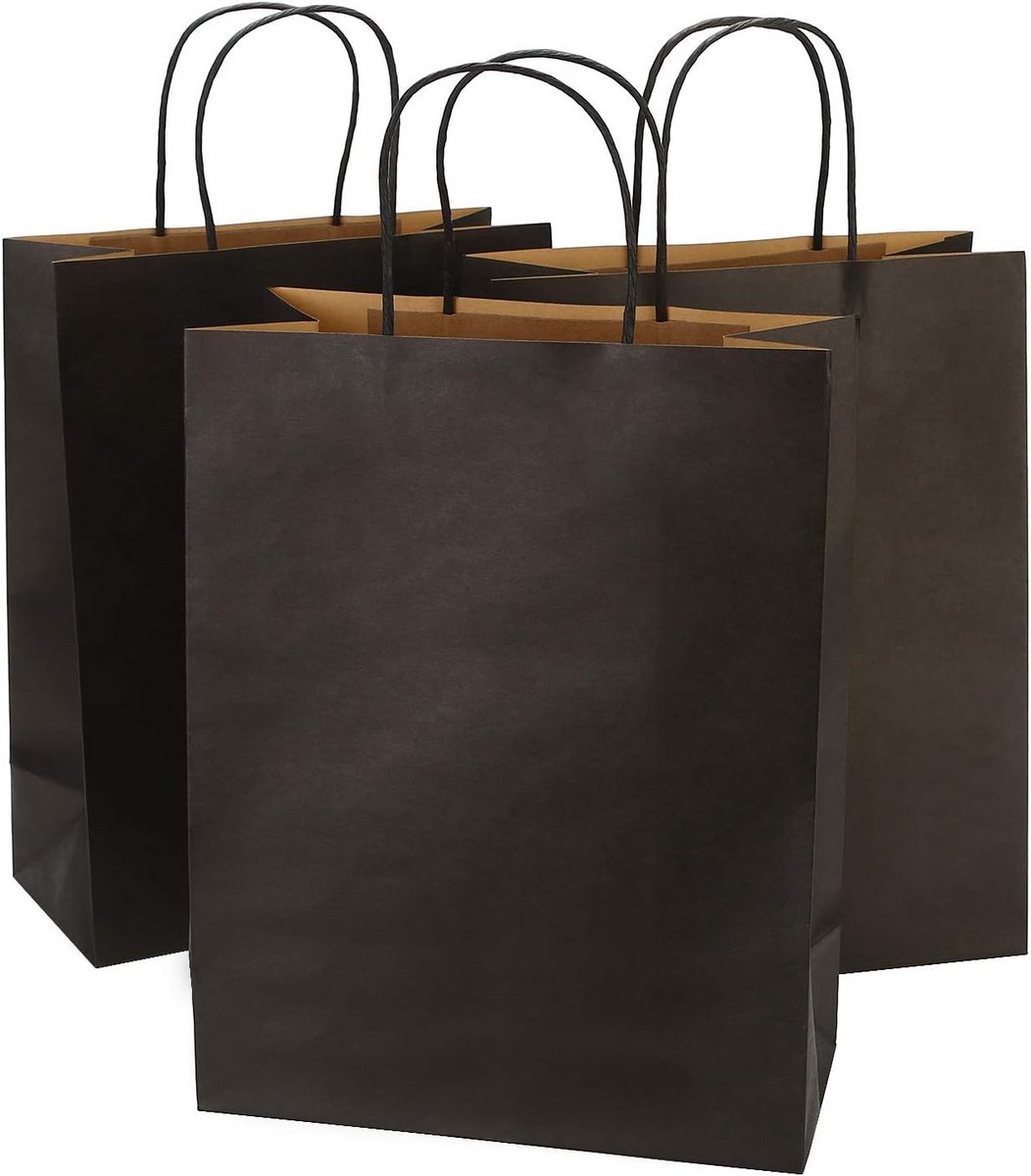 Grote Geschenkzakken - 50 Stuks Gerecyclede Papieren Draagtassen voor Verjaardag, Winkel, Feest en Cadeaus
