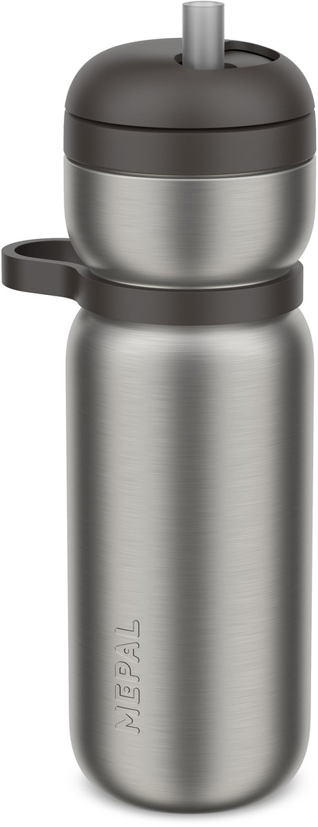 Mepal Isoleerfles twist Sport - 600 ml - Twist en drink - Lekdicht en geïsoleerd: 6u warm. 10u koud - Vaatwasmachinebestendig - Drinkflessen - Graphite black