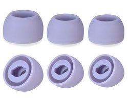 Ibley ComfortFit Siliconen tips voor Samsung Galaxy Buds Pro paars met mesh – Siliconen Ear Tips – Met Mesh – S/M/L Formaten – 3 Paar