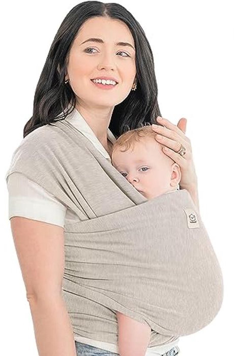 KeaBabies Baby Carrier From Birth - Breathable Baby Carrier Suitable for Newborns and Toddlers, Handfree Baby Wrap (Stone Gray)