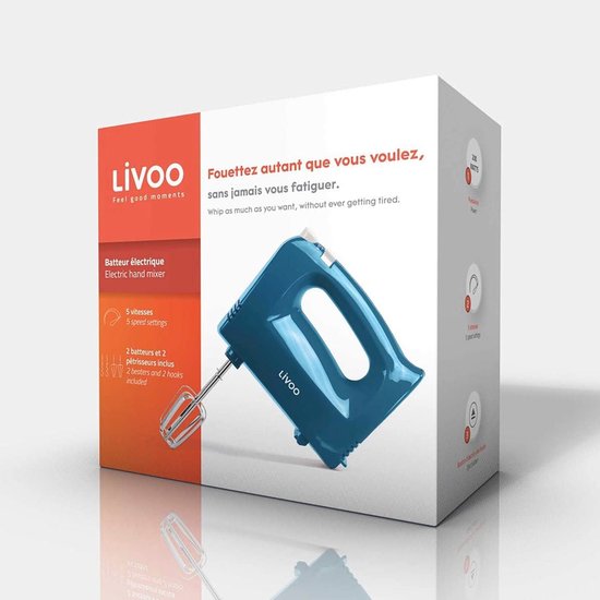 Elektrische handmixer met 5 snelheden en garde — afbeelding 2