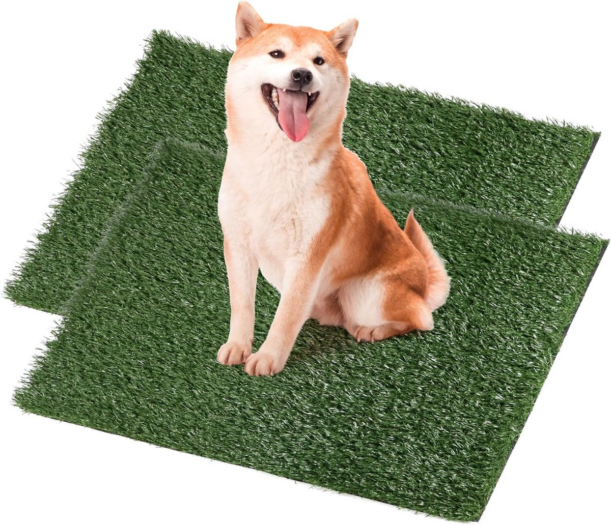 Twee stuks kunstgras hondentoilet voor puppy's - vervangingsgras voor honden 51 x 63 cm