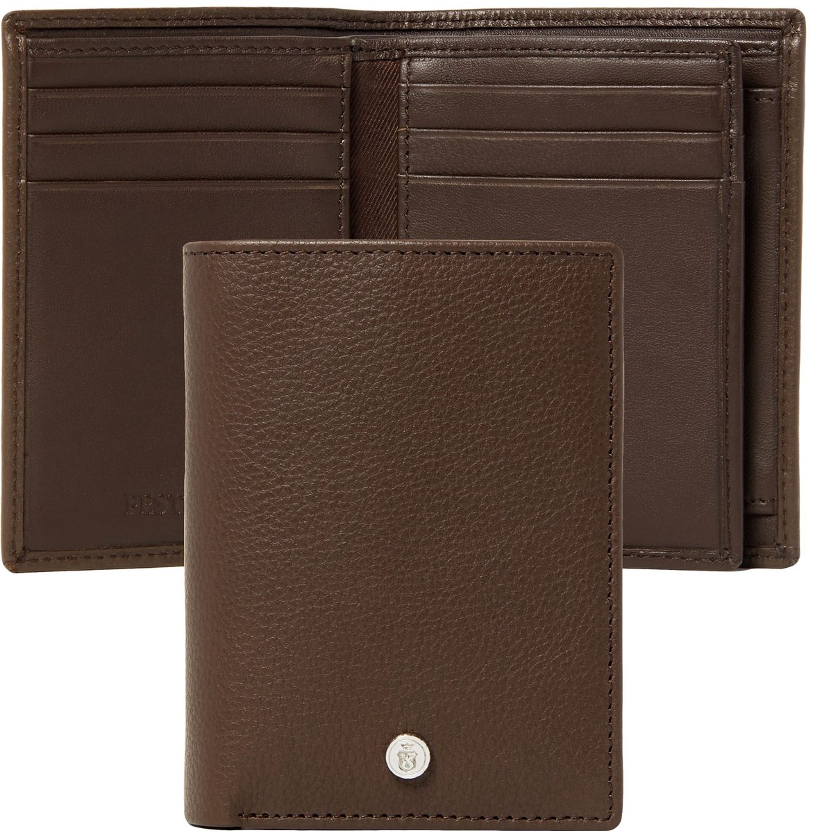 Card holder with flap Button