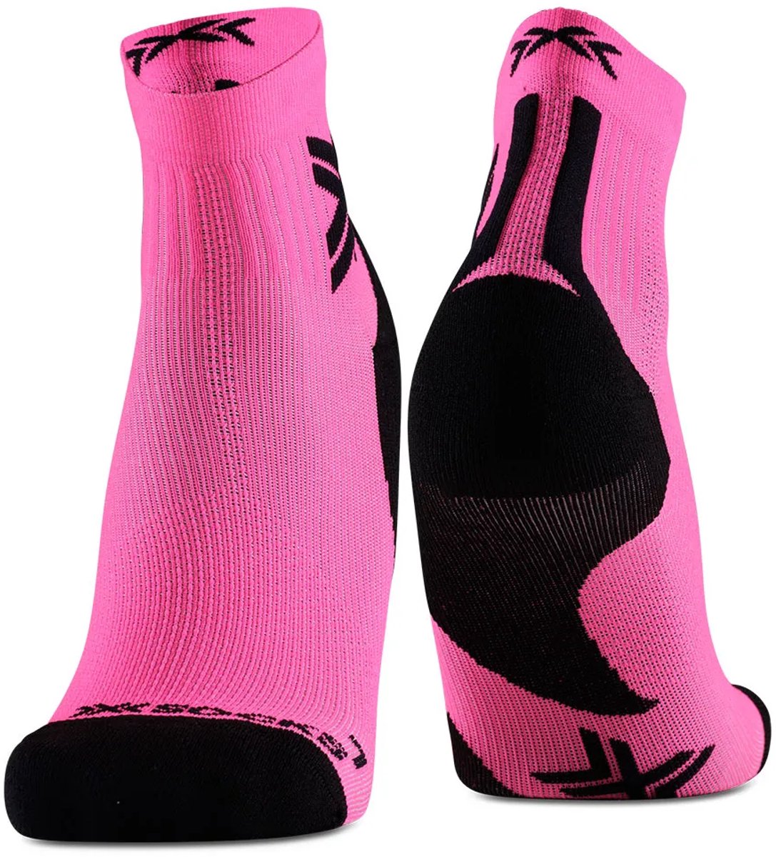 X-Socks Run Discover Ankle Hardloopsokken Fluo 45-47 Zwart