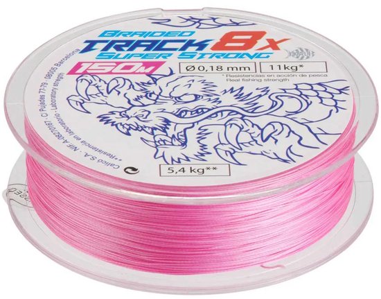 Kali Kunnan Track 8x 150 M Gevlochten Vislijn Roze 0.100 mm van Kali Kunnan — afbeelding 5