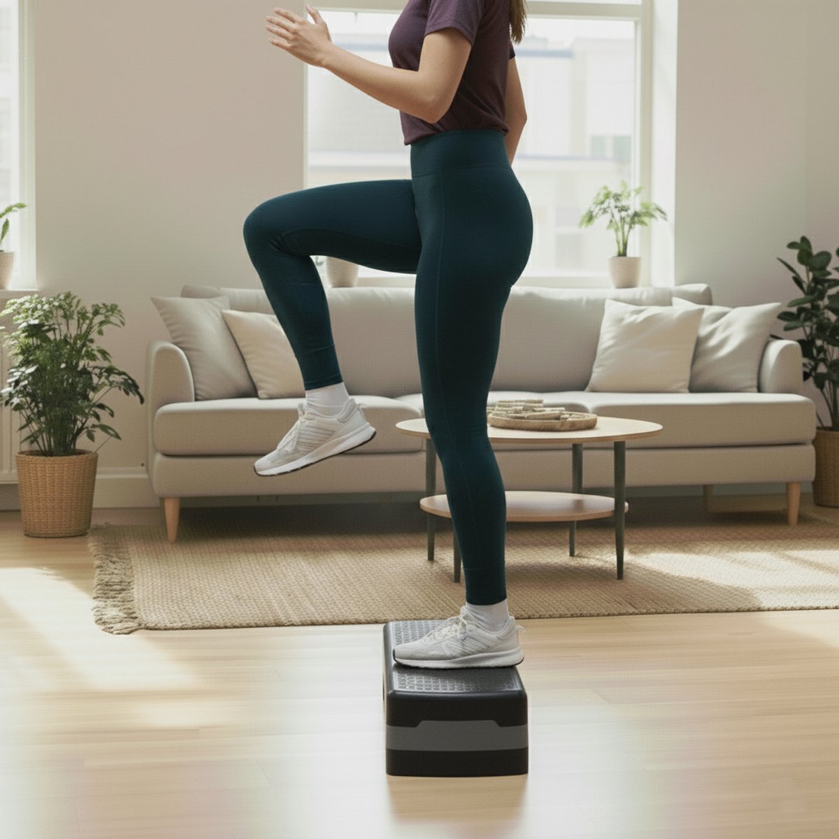 VirtuFit Essential Aerobic Fitness Step - Verstelbare Stepper - Stepbank - Aerobics Stepper Fitness - Verstelbaar - Geschikt voor Krachttraining en Revalidatie - Duurzaam en Slijtvaste Aerobics Stepper – foto 3