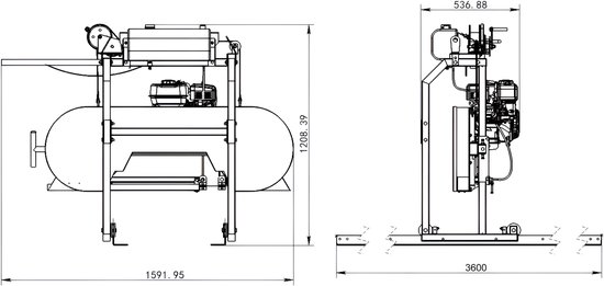 Lintzaag boomstammen zaaglengte 2780 mm diameter 470 mm elektromotor 4,0 kW 3x400V Torros HBZ460E — afbeelding 5