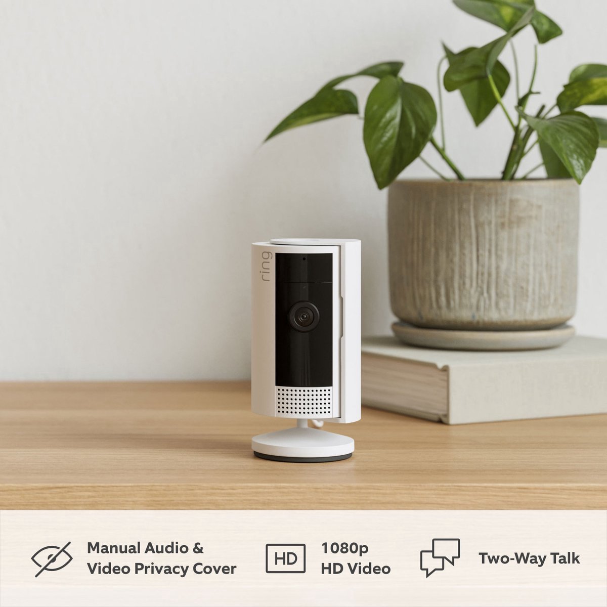 Ring 2e Gen Indoor Camera Beveiligingscamera Grijs - afbeelding 3