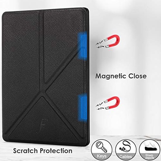 Kobo Clara HD Hoes - Origami Stijl Stand Case - Dun, Licht en Beschermend met Automatische Slaap/Wakker Functie - Zwart — afbeelding 5