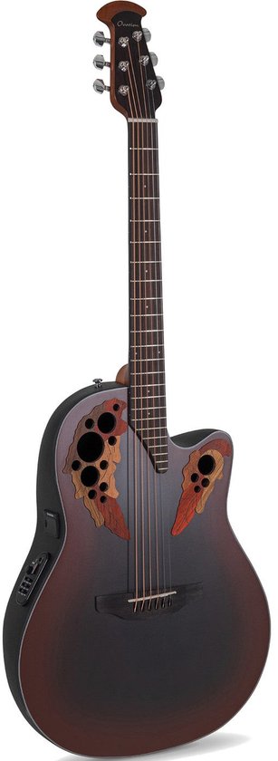 Ovation CE44-RRB Celebrity Elite Mid Depth Reverse Red Burst elektrisch-akoestische westerngitaar