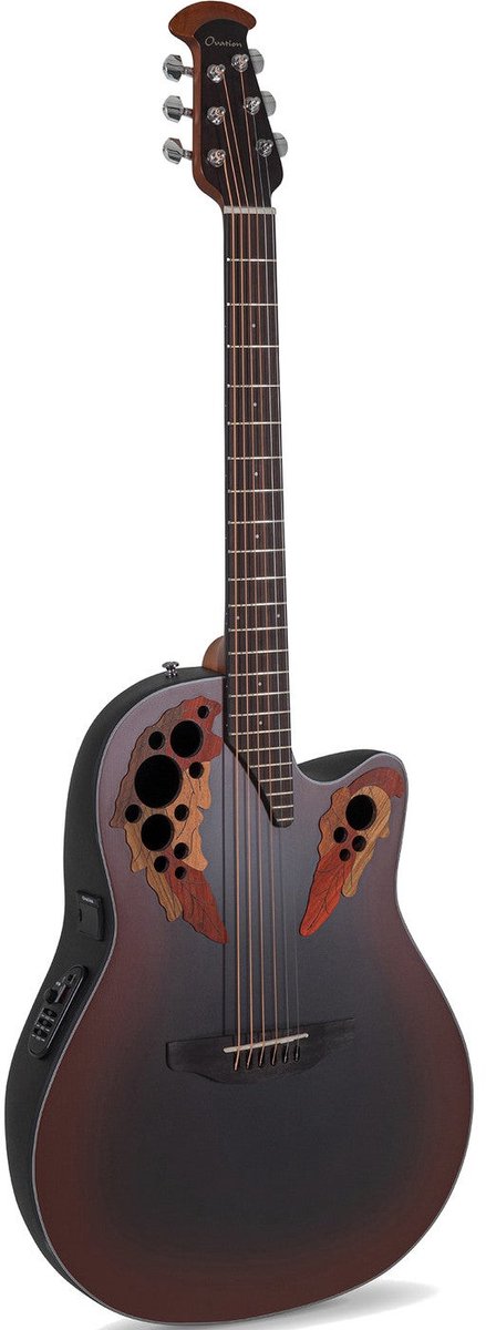 Ovation CE44-RRB Celebrity Elite Mid Depth Reverse Red Burst elektrisch-akoestische westerngitaar