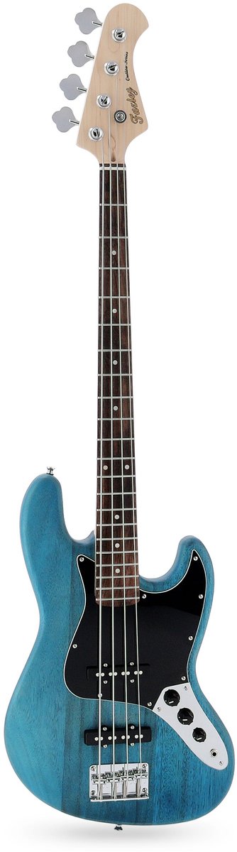 Fazley Outlaw Series Judge Basic Blue elektrische basgitaar met gigbag