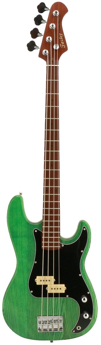 Fazley Outlaw Series Peacemaker Plus Green elektrische basgitaar met gigbag