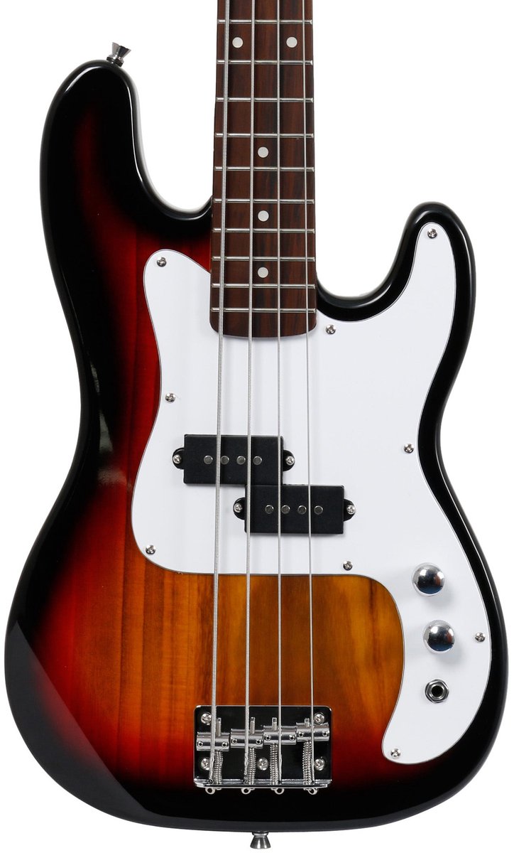3/4-formaat elektrische basgitaar Fazley Classic Series FPB034 Sunburst