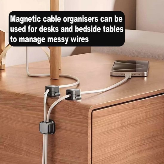 6 Stück Drehbare Kabel-Organizer, Magnetische Kabel-Halterung, Kabel-Ordner Für N Schreibtisch