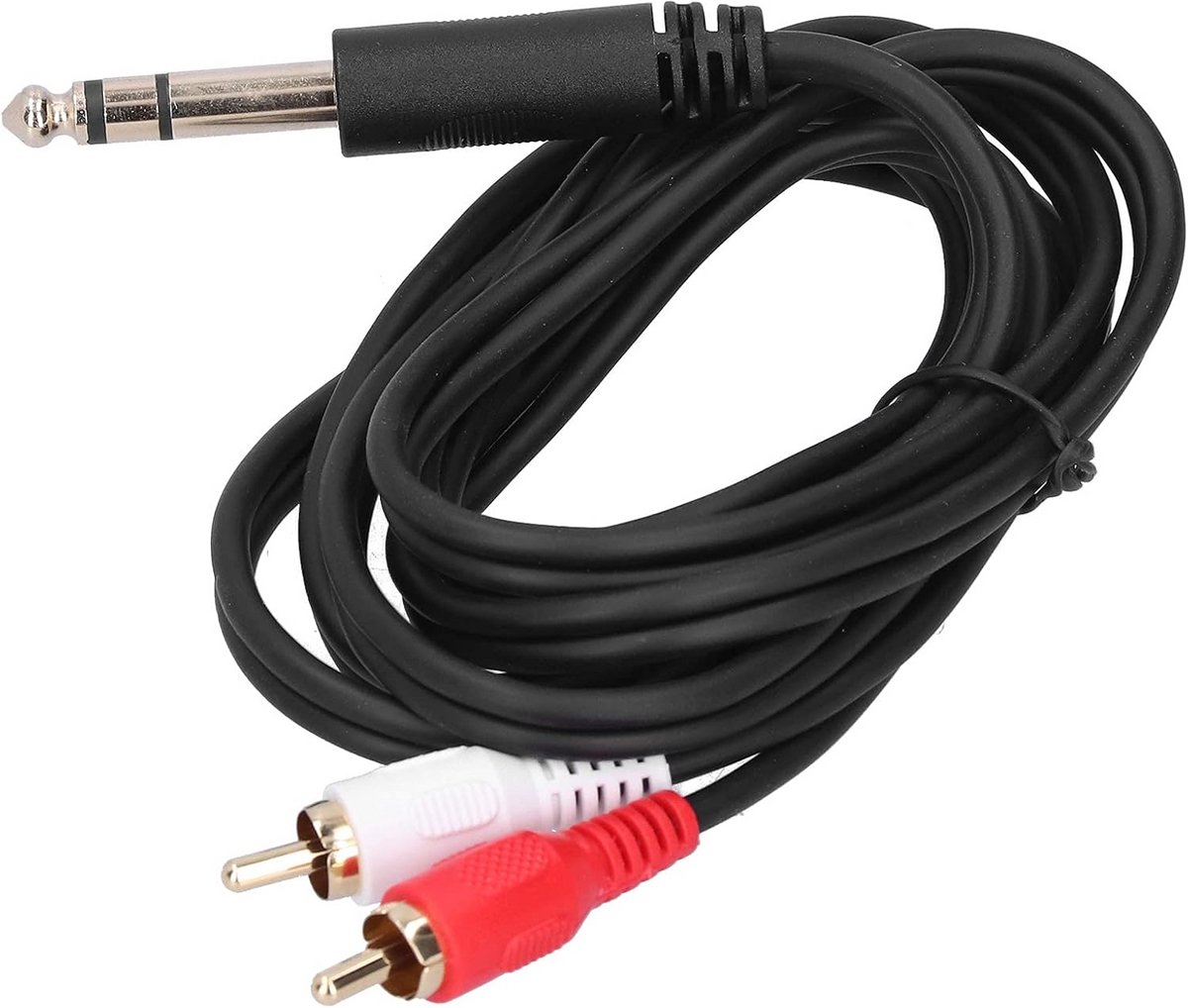 1/4 Inch (6.35mm) naar Dubbele RCA Audiokabel voor Mixer en Versterker