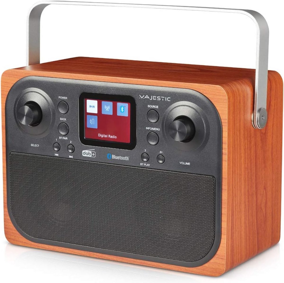 DAB/DAB+/FM-radio met Bluetooth, LCD-display en wekkerfunctie