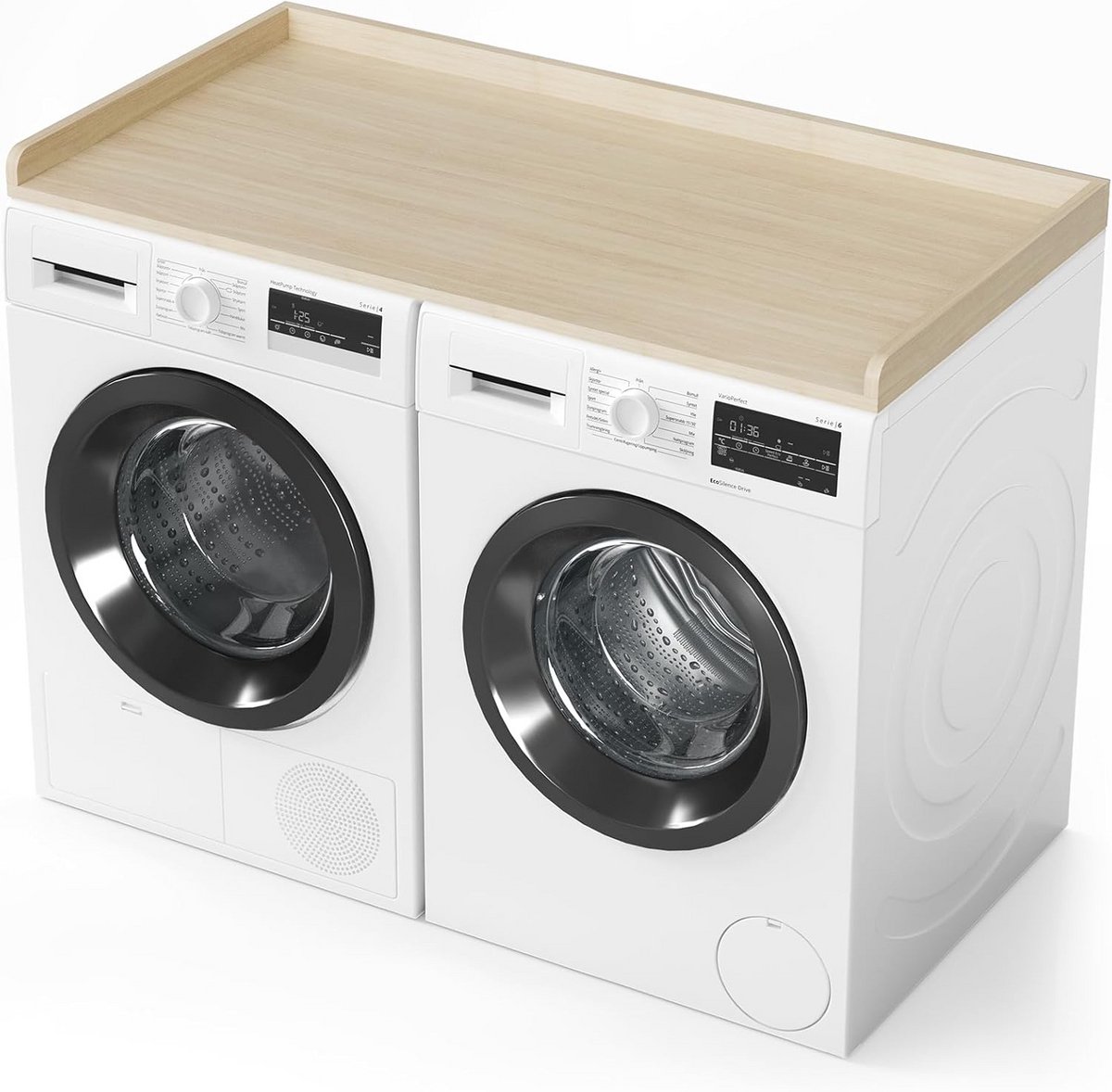 Wasdroger aanrecht met houten plank 54" x 27,5" - Wasmand Organizer