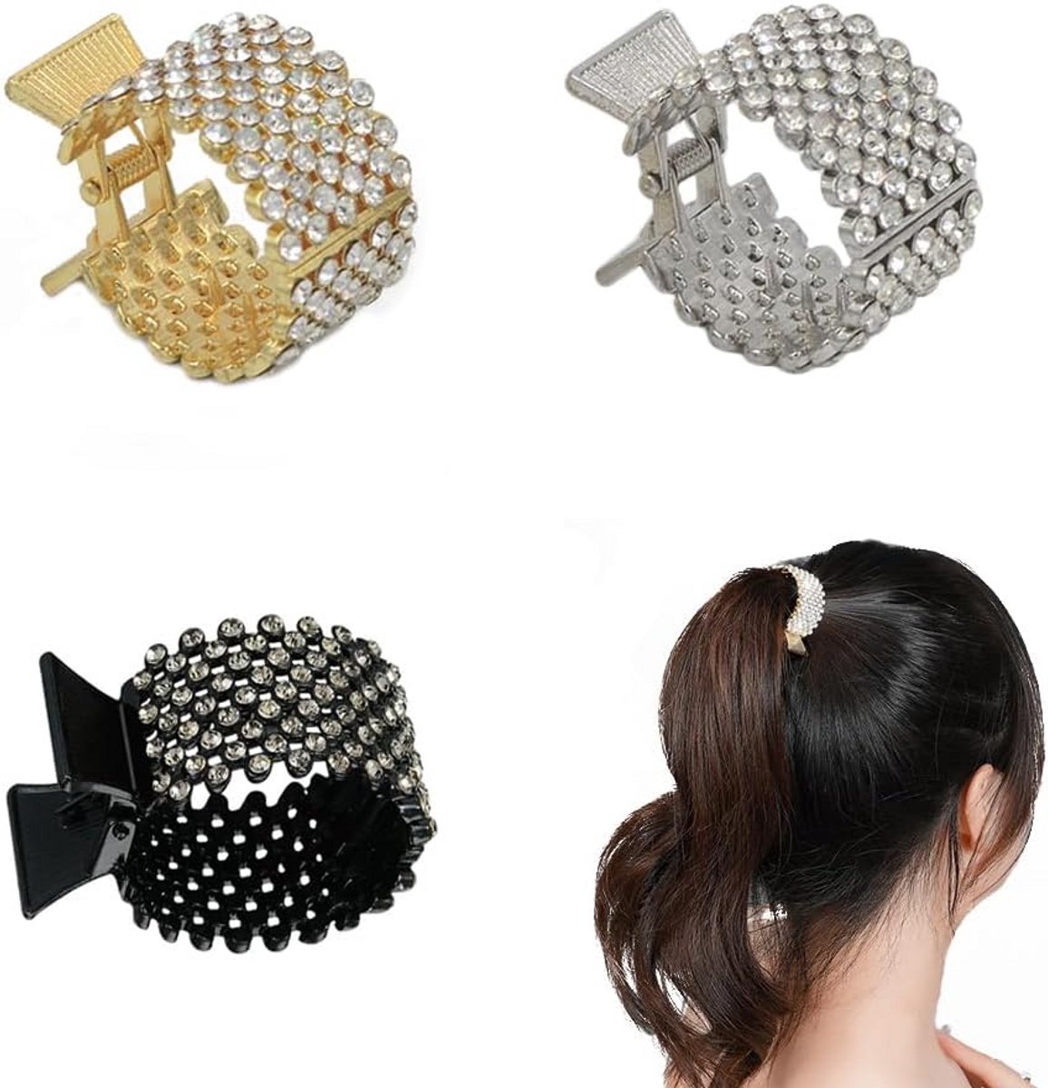 Glanzende Strass Haarspelden en Clips voor Vrouwen