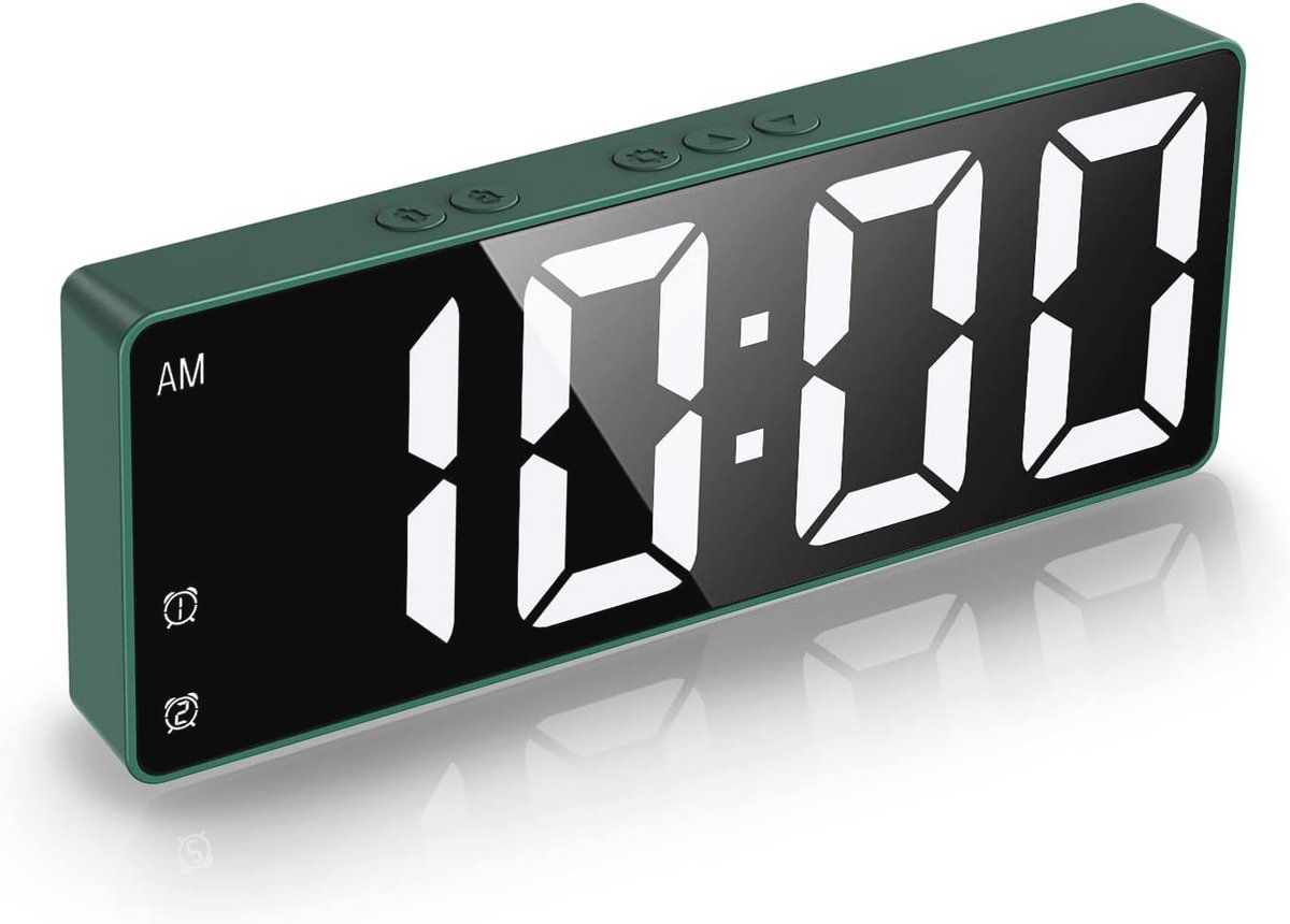 Digitale wekker met temperatuurweergave, led-klok voor thuis, slaapkamer en kantoor