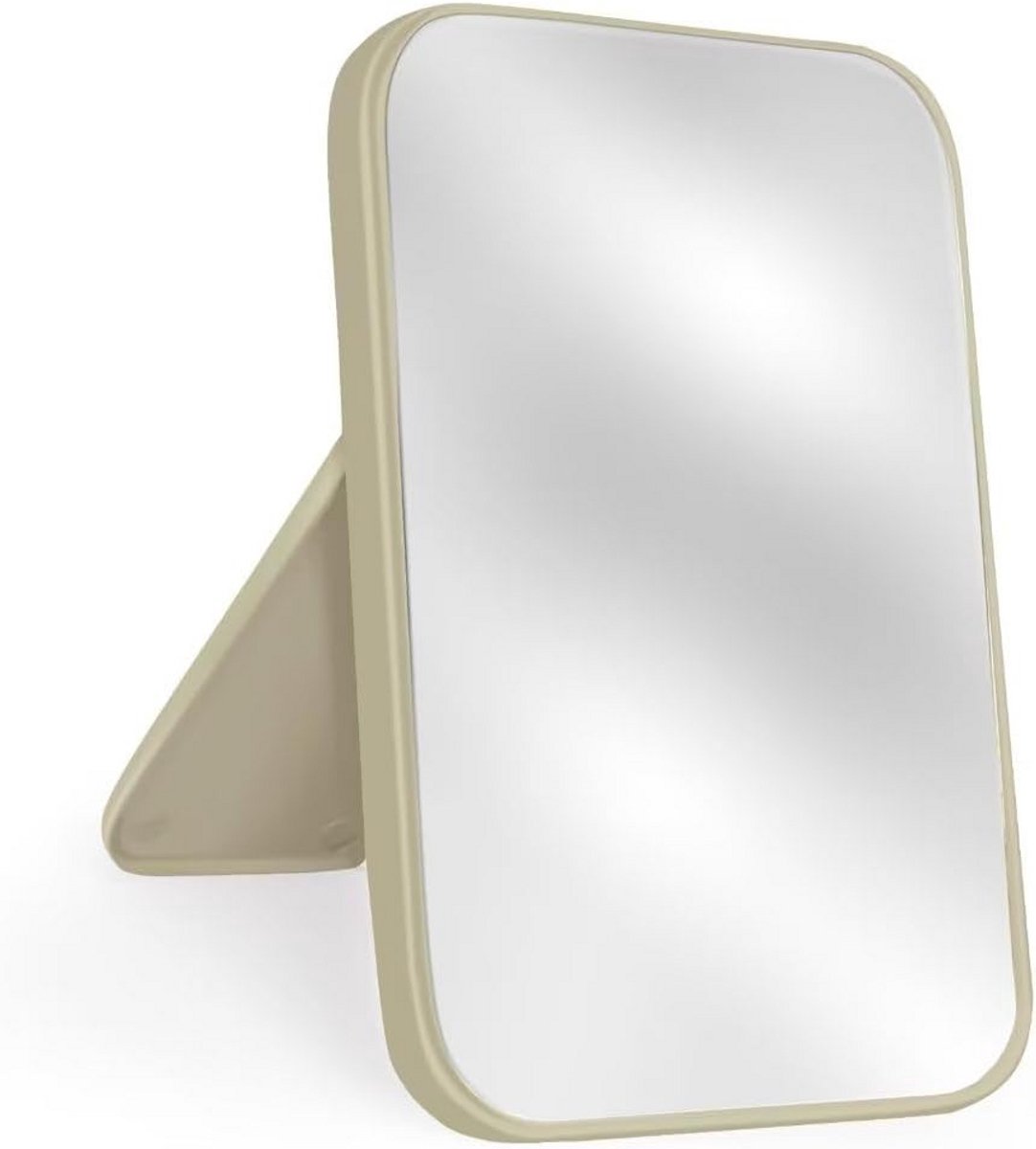 8 Inch Compact Make-up Spiegel met Standaard en Ophangfunctie - Beige