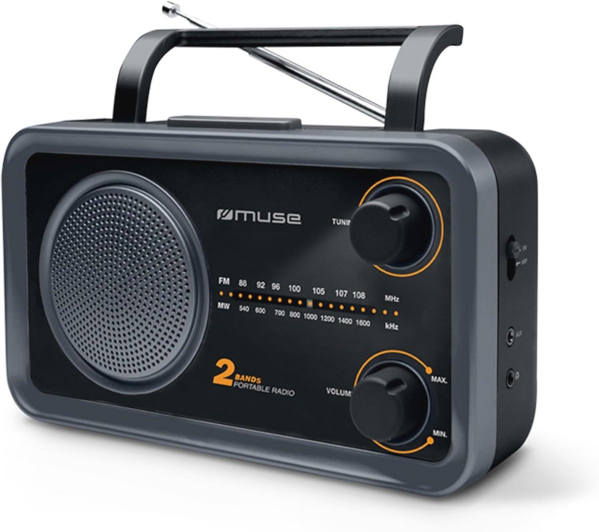 Draagbare Keukenradio met FM en MW Ontvangst - AUX-in voor Mobiele Telefoon, Zwart