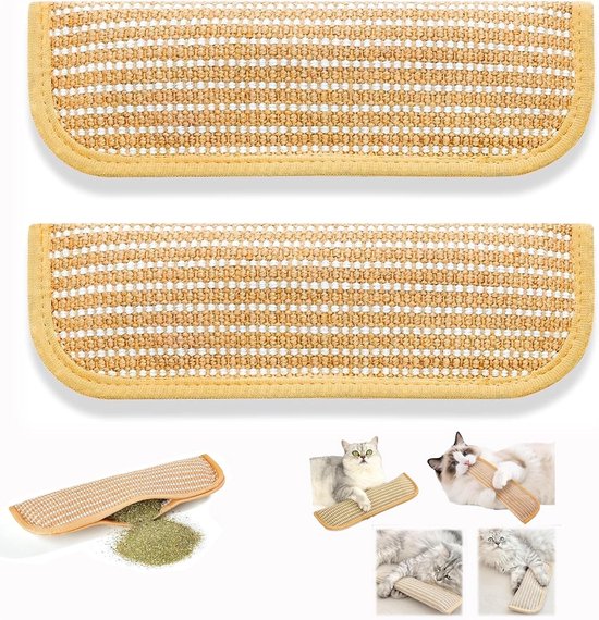 Interactief Kattenspeeltje 2-Stuks - Met Kattenkruid en Zachte Sisal - Bijt- en Kraalvast voor Kittens & Volwassen Katten - Geschikt voor Binnen