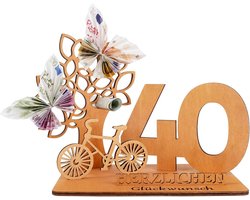 Houten Gastenboek voor Verjaardag en Jubileum met Jaarcijfers - Decoratief Tekenbord