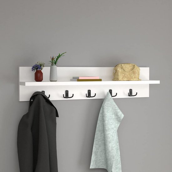 Wandkapstok met 8 Stevige Haken - 81x64 cm Kapstok voor Jassen, Hoeden