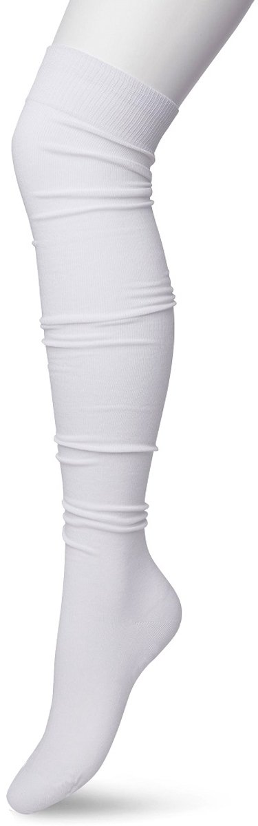 Bonnie Doon Overknee Kousen Wit Dames - Overknee Sokken - Over de knie - Katoen - Gladde Naden - Extra Comfortabel - Maximaal Draagcomfort - Warm - Overknees - Kniekousen - White - P53496.103