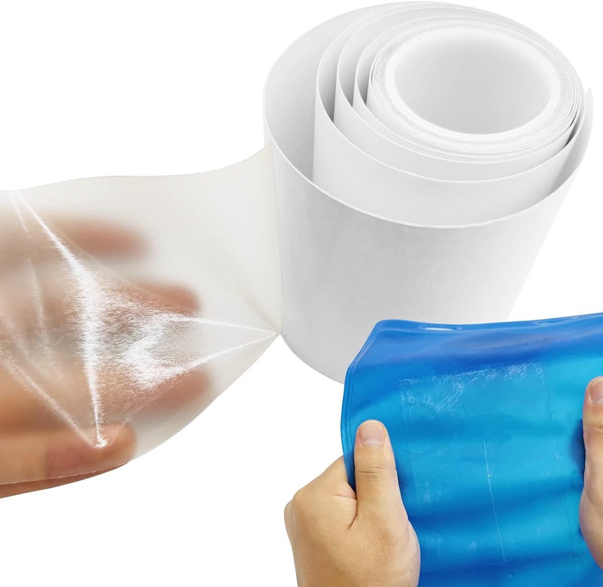 Sterke Waterdichte Reparatietape voor Zwembaden, Luchtbedden en Opblaasbaar Speelgoed - Transparant TPU